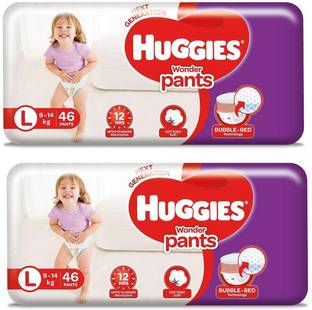Huggies Wonder Pants, Large Size Diapers,L- 46 +46 Count - L