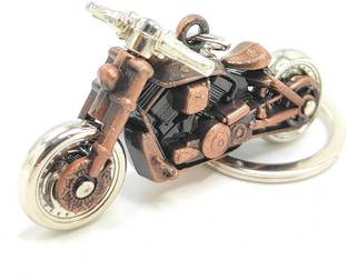 Jdp Novelty Bike Metal Keychain with Rotating Wheels and Movable Handlebar. Key Chain