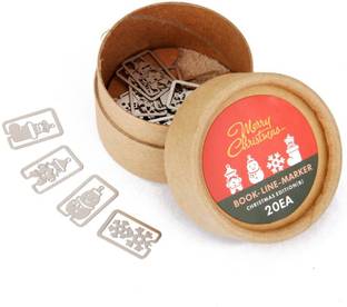 Maxxlite 20pcs 4 styles Metal Bookmarks Souvenirs Box Line Marker with Box -Christmas Bookmarks Bookmark