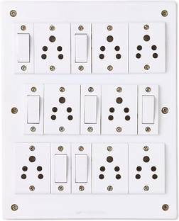 BAHUL Electrical socket PVC box 0.7 6 A Three Pin Socket