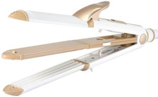 KPF 3 In 1 Hair Straightener EU Plug Hair Curling Iron Multifunction corrugated Flat Iron Corn Plate Heated Roller Parlor Hair Styler Hair Straightener