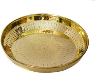 Tangerine Brass Parat/Thali/Plate-Diameter-13 inches Brass