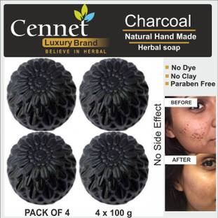 CENNET Charcoal Soap For Women Skin Whitening , Pimples, Blackheads , Acne, Face & Body Soap