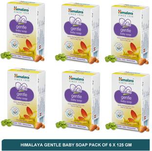 HIMALAYA जेंटल बेबी साबुन - नवजात शिशु के लिए सबसे अच्छा साबुन(6 का पैक)125g