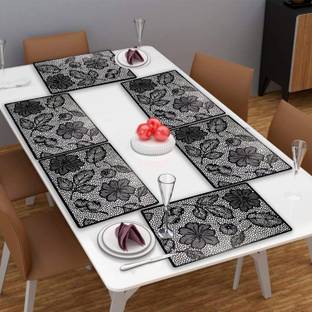 LooMantha Rectangular Pack of 6 Table Placemat