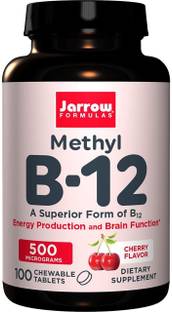 Jarrow Formulas Methyl B-12, Cherry Flavor, 500 mcg 100 no.s Vitamins Softgel