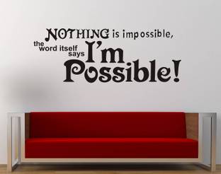 WALLSTICK 70 cm Motivational Quotes Removable Sticker