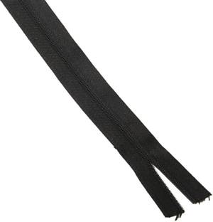 AUMNI CRAFTS Nylon Sewing Zippers 1 Inch / 25 MM Black (Pack of 2 Metres) For Making Bags Accessories Utilities Black Nylon Open-ended Zipper