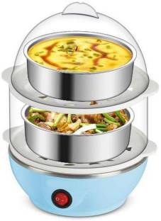DeltaT Double Layer Egg Boiler Electric Cooker/ Poacher Multi-Function Electric 2 Layer Egg Boiler Cooker & Steamer Egg Cooker ( 14 Eggs) Egg Cooker