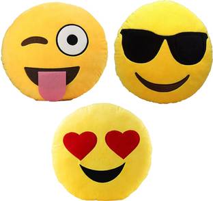 SS Impex Microfibre Cushion Pack of 3 Smiley