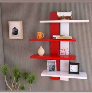 Shopdecor Wooden Wall Shelves MDF (Medium Density Fiber) Wall Shelf