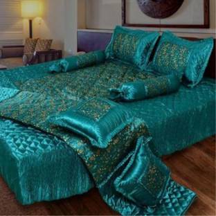 Rajasthan handicraft center Satin King Sized Bedding Set