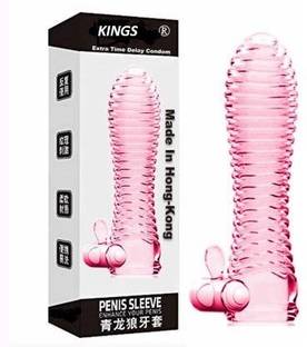 Kings Crystal Condom Reusable Silicon Made Sleeve (5 Inch) Condom Condom