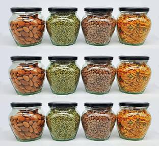 JIGSHTIAL Glass Tea Coffee & Sugar Container  - 350 ml