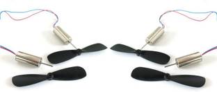 INVENTO 4Pcs DC 3.7V 717 7x17mm Micro Coreless Motor With 4Pcs Propeller High Speed Mini Drones Electronic Components Electronic Hobby Kit
