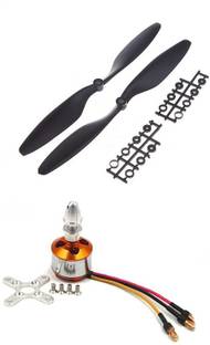 INVENTO 1Pcs 2200KV BLDC Brushless Motor + 9045 9x4.5 9 inch Propeller Quadcopter mini kit Electronic Components Electronic Hobby Kit