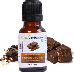 Saanvi perfumers Chocolate Attar Essence Edible Grade 10ML For Used in Bakery, Chocolates, Ice-cream and Others Desserts (No Chemical | No Preservatives) Chocolate Liquid Food Essence