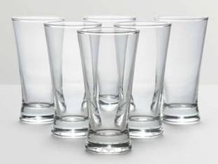 Ocean (Pack of 6) Pilsner Glass Set, 200ml, Set of 6, Transparent Glass Set Water/Juice Glass