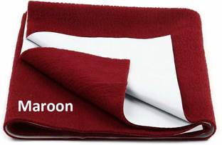 Playalong Cotton Baby Bed Protecting Mat (Maroon-Medium Size)