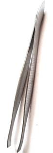 cge 1PCS Eyebrow Hair Tweezers Professional Eyebrow Hair Removal Tweezer Flat Tip Tool Stainless Steel Convenient Small No Rust Scissors