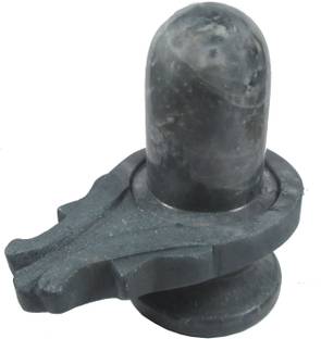 CraftEra Marble Shiva Lingam Shiv Ling Idol Decorative Showpiece  -  13 cm