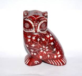 TANISHKA CREATIONS Marble Owl For Good Health, Wealth & Good Luck Decorative Showpiece  -  8 cm
