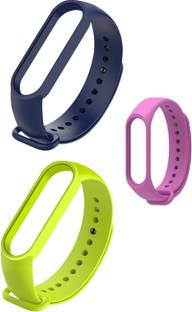 Like Star Soft Silicon Replacement Band Strap for M5_Pack of 3 (navy blue,purple,green) Smart Band Str...