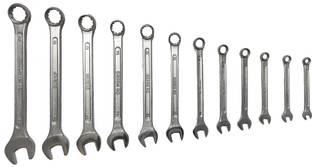 De Neers DN 14-12M 12 Pcs Long Combination Spanner Set (6-22 MM) Wrench Set/Spanner Set Tools kit/Set of 12 Piece/Tools kit for Home use. - Professional Spanners Double Sided Combination Wrench