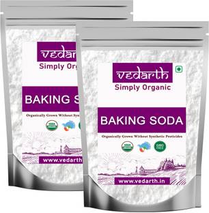 Vedarth Twin Pack of Baking Soda Aluminium Free, Double Acting, Vegan, Gluten-Free 100 Gm Each pack Baking Soda Powder