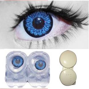 Gold Look blue color contact lens ( Zero Power)