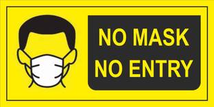 CREATIVE ADVERTISERS NO MASK, NO ENTRY Emergency Sign