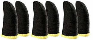 Shouten Thumb & Finger Sleeve for Pubg Mobile Game 03 Pairs Black & Yellow Finger Sleeve