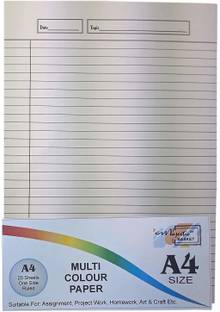 Bizmen One Side Ruled White Sheets and Free Cartoon Striker Combo Ruled White Sheets A4 75 gsm A4 paper