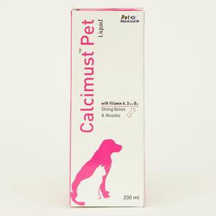 MANKIND Calcium Supplement For Dogs & Cats With Vitamin A, Vitamin D3 and Vitamin B12 Pet Health Supplements