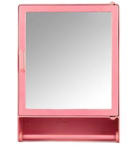 Epraiser ABS Unbreakable Z-GM 103 Bathroom Mirror Single Door Cabinet With Storage Chest / Shelves with outside Rod ,16"X4"X12" Plastic Wall Shelf