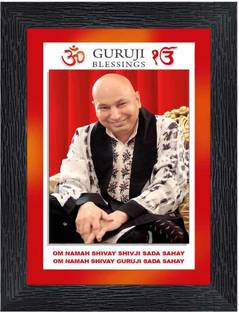 pnf Guruji Religious Frame with Acrylic Sheet for Worship/Pooja20454 Digital Reprint 8 inch x 6 inch Painting