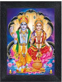 Poster N Frames Vishnu Laxmiji Religious Frame