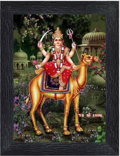 pnf Momai MATAUV Religious Frames with Acrylic Sheet for Worship/Pooja22561 Digital Reprint 8 inch x 6 inch Painting