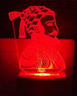 Super Ajanta 2067 Shiji maharaj 3D Illusion Night Lamp Comes with 7 Multi-Color and Perfect Laser Cut Design Night Lamp