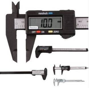 shopperspride MASS PRO Electronic Digital Vernier Caliper with Extra Large LCD Screen Paquimetro Micrometer With Box, 150mm (0 - 6 Inches) Metric or Imperial Dual Reading, Fine Adistment Roller, Hardened Stainless Steel, Four Measurement Functions, Inch/Fractions/Millimeter Conversion digtal calipr Digital Caliper Digital Caliper (150 mm) Caliper Digital Caliper