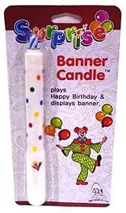 Blooms Mall Surprise birthday banner candle Candle