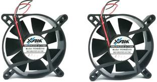 TechSupreme Pack of 2 DC 12V Cooling Fan for DIY Incubator Cabinet Fan 3.5-Inch Cooler