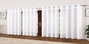 MSD Decor Hub 152 cm (5 ft) Polyester Transparent Window Curtain (Pack Of 4)