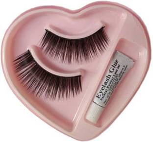 She Says Style Bonjour False-Fake Thick Eyelashes With Glue Set Natural (Pair of 2)