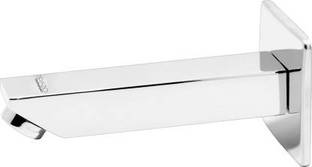 Spazio Brass Bath Tub Diverter Spout with Wall Flange (Chrome) Spout Faucet