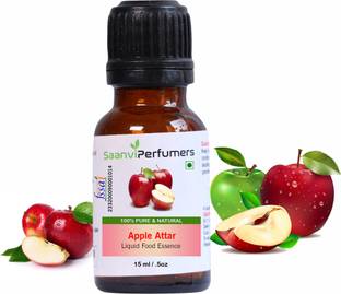 Saanvi perfumers Apple Attar Essence Edible Grade For Used in Food, Cakes, Cookies, Ice-Cream, Milkshake and Others Desserts (No Chemical | No Preservatives) Apple Liquid Food Essence