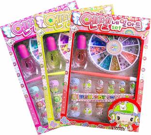 GLAZU Nail Art Kit For Girls (Pack of 3)