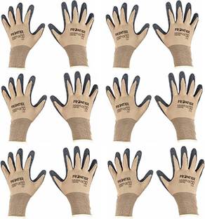 Frontier Half-Dip Coating Gloves For Industrial & Construction Use Nitrile  Safety Gloves