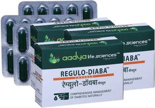Aadya Life Regulo-Diaba Capsules, Comprehensive Management of Diabetes, Herbal Dietary Supplement for NIDDM - Type 2