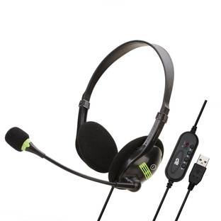BigPassport Pro-Tech USB Digital Audio With Mic Computer Headphone Wired